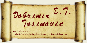 Dobrimir Tošinović vizit kartica